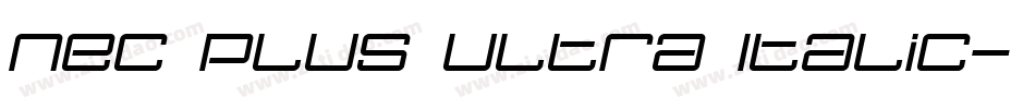 Nec plus ultra Italic字体转换